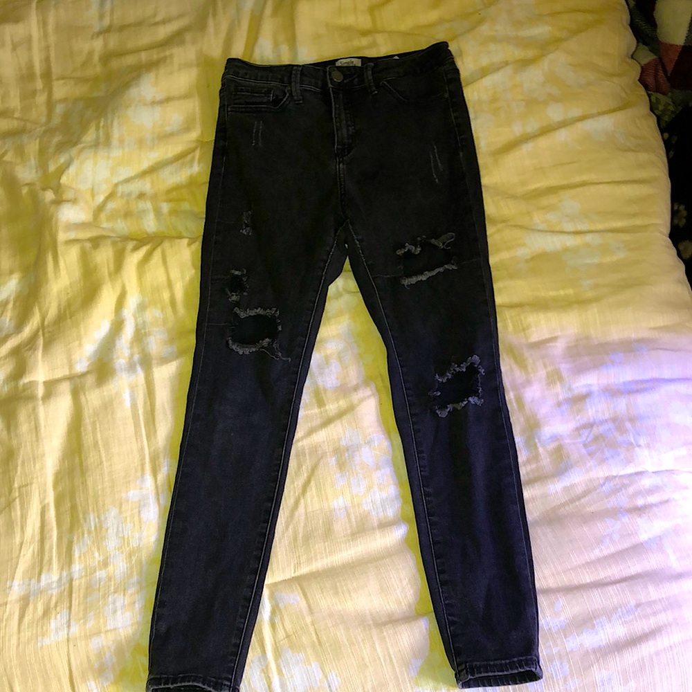 Simple Society Ripped Black Jeans